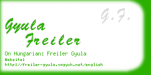 gyula freiler business card